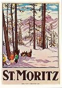 01091; PlakK A6: St. Moritz 1917 Winter