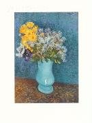 Doppelkarte. Blumenstrauss in blauer Vase, 1887