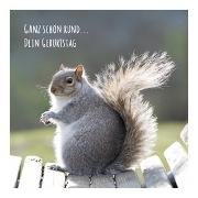 Postkarte / Runder GeburtstagEichhörnchen