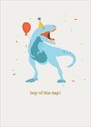 Holzschliffkarte / Dino boy of the day