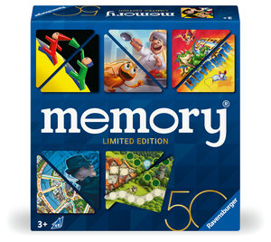 Ravensburger 22463 memory® 50 Jahre Blaues Dreieck - Die limitierte Sonderedition zum 50. Geburtstag der bekannten Ravensburger Marke, mit dreieckig gestanzten Karten für 2 bis 8 Spieler ab 3 Jahren