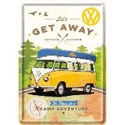 Blechpostkarten. VW Bulli - Let's Get Away!, Volkswagen