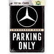 Blechpostkarten. Mercedes-Benz - Parking Only