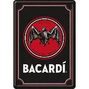 Blechpostkarten. Bacardi - Logo Black