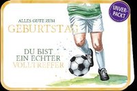 Doppelkarte. Simply Gold. Zum Geburtstag - Fußball