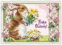 Postkarte / Frohe Ostern / quer