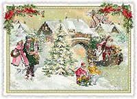 Postkarte / Christmas / quer / blanko