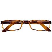 CLASSIC G1300 havanna Kunststoff-Halbbrille +2.00 dpt