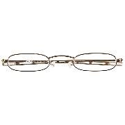 Brille. 9 MM NOBLE G11100 gold Halbbrille im 9 mm flachen Etui +1.00 dpt