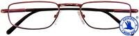 Brille. DOCKER G9000 rot Metallbrille mit Federtechnik +1.00 dpt