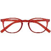 Brille. JUNIOR G35600 rot Panto-Kunststoffbrille mit passendem Etui +2.50 dpt