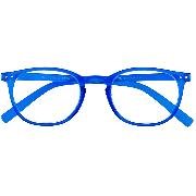 Brille. JUNIOR G35700 blau Panto-Kunststoffbrille mit passendem Etui +3.00 dpt