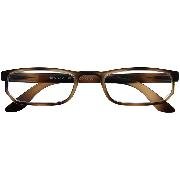 Brille. CLASSIC G1200 havanna matt Kunststoff-Halbbrille +1.00 dpt