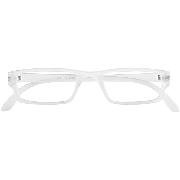 Brille. ACTION G49100 transparent-matt Kunststoff-Halbbrille +1.50 dpt