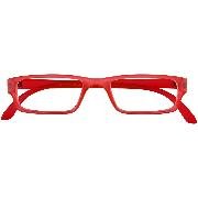 Brille. ACTION G49200 rot-matt Kunststoff-Halbbrille +1.00 dpt