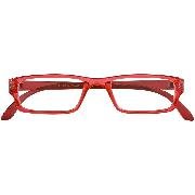 Brille. ACTION G49600 rot-kristall Kunststoff-Halbbrille +1.50 dpt