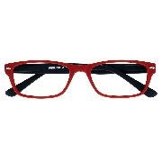 Brille. FEELING, G15900, rot-schwarz, +1.50 dpt. Kunststoffbrille