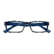 Brille. CAPRI G53000, blau, +1.00 dpt, Kunststoffbrille mit Federscharnier, Softetui