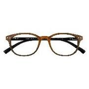 Brille. INSIDER, G55000, braun, +1.50.dpt, Panto-Kunststoffbrille im Holzdesign