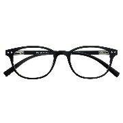 INSIDER Selection, G57200, schwarz, Panto-Kunststoffbrille im Softetui, +1.50 dpt