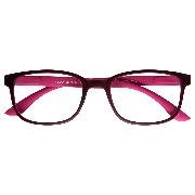 Brille. RELAX, G63800, rot-pink, Kunststoffbrille mit Federtechnik, +1.50 dpt