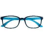 Brille. RELAX, G63900, blau-blau, Kunststoffbrille mit Federtechnik, +1.50 dpt