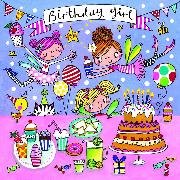 Puzzle-Karte. Birthday Girl Fairy Party