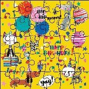 Puzzle-Karte. Happy Birthday / Cats & Dogs