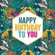 Doppelkarte. Tropics - Happy Birthday To You
