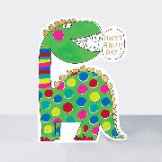 Doppelkarte. Cookie Cutters / Happy Birthday - Dinosaur / Gestanzt