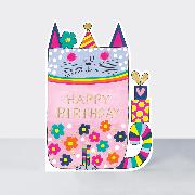 Doppelkarte. Cookie Cutters / Happy Birthday - Cat / Gestanzt