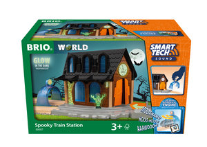 BRIO World 36007 Smart Tech Sound Geisterbahnhof - Leuchtet im Dunkeln und kompatibel mit der Smart Tech Sound Reihe von BRIO - Interaktives Spielzeug empfohlen für Kinder ab 3 Jahren