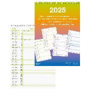 Biella Wandkalender Block 11, Wire-O, 21x29,7 cm, 1 Monat pro Seite 2025