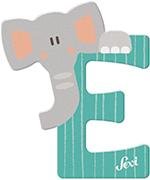 Holzbuchstaben E - Elefant 10cm
