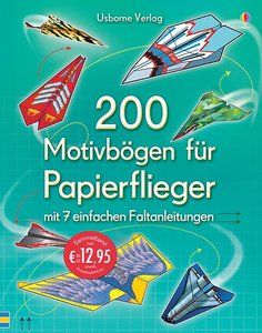 200 Motivbögen für Papierflieger