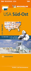 Michelin USA Süd-Ost. Straßen- und Tourismuskarte 1:2.400.000. 1:2'400'000