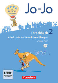 Jo-Jo Sprachbuch, Allgemeine Ausgabe 2016, 2. Schuljahr, Arbeitsheft in Grundschrift, Mit interaktiven Übungen online und auf CD-ROM