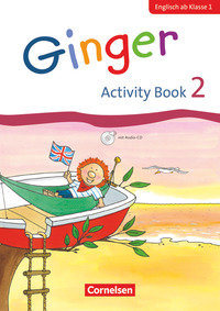 Ginger, Lehr- und Lernmaterial für den früh beginnenden Englischunterricht, Early Start Edition - Neubearbeitung, 2. Schuljahr, Activity Book, Mit Audio-CD, Minibildkarten und Faltbox