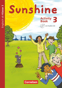 Sunshine, Englisch ab Klasse 3 - Allgemeine Ausgabe 2015, 3. Schuljahr, Activity Book, Mit Audio-CD, Minibildkarten und Faltbox