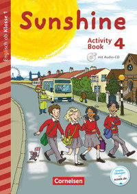 Sunshine, Early Start Edition - Ausgabe 2015 und Nordrhein-Westfalen 2016, 4. Schuljahr, Activity Book, Mit Audio-CD, Minibildkarten und Faltbox