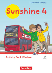 Sunshine, Englisch ab Klasse 3 - Ausgabe 2023, 4. Schuljahr, Activity Book Fördern, Mit Audios (Webcode)