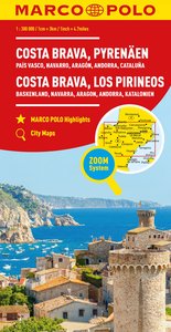MARCO POLO Regionalkarte Costa Brava, Pyrenäen 1:300.000. 1:300'000