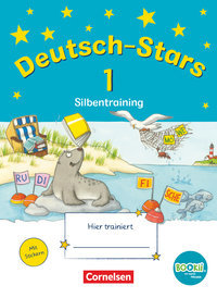 Deutsch-Stars, BOOKii-Ausgabe, 1. Schuljahr, Silbentraining, Übungsheft, Mit Lösungen