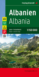 Albanien, Straßen- und Freizeitkarte 1:150.000, freytag & berndt. 1:150'000