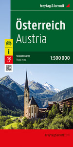 Österreich, Straßenkarte 1:500.000, freytag & berndt. 1:500'000