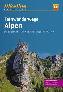 Fernwanderwege Alpen. 1:250'000