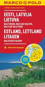 MARCO POLO Länderkarte Estland, Lettland, Litauen, Baltische Staaten 1:800.000. 1:800'000