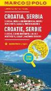 MARCO POLO Länderkarte Kroatien, Serbien, Bosnien und Herzegowina 1:800.000. 1:800'000