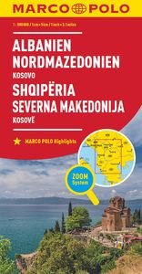 MARCO POLO Länderkarte Albanien, Nordmazedonien 1:500.000. 1:500'000