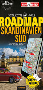 Straßenkarte Skandinavien Süd. 1:850'000